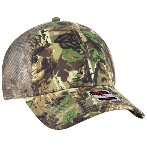 OTTO CAP Camo 6 Panel Low Profile Mesh Back Trucker Hat -Khaki/Brn/Camo