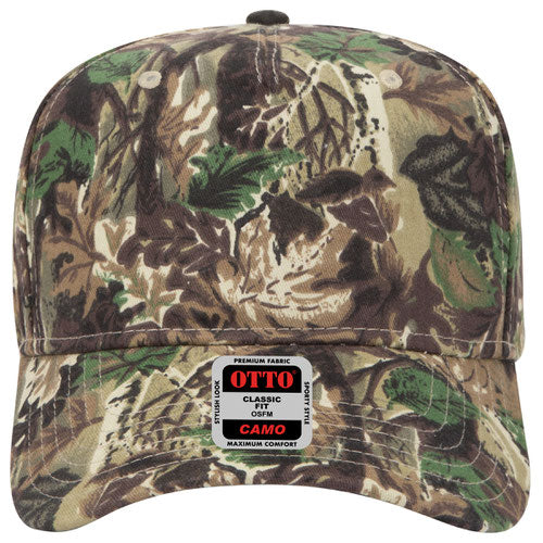 OTTO CAP Camouflage 5 Panel Mid Profile Style Cap - Camo