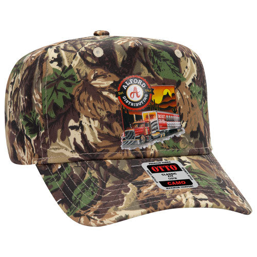 OTTO CAP Camouflage 5 Panel Mid Profile Style Cap - Camo