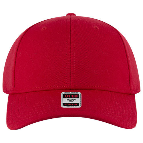 OTTO CAP - 6 Panel Low Profile Style Baseball Cap - Red/Red/Red