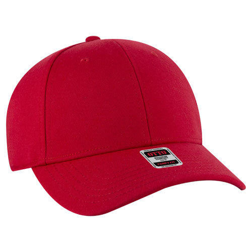 OTTO CAP - 6 Panel Low Profile Style Baseball Cap - Red/Red/Red