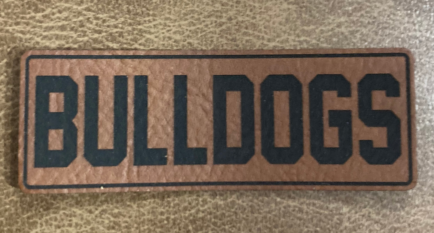 Bulldog Leather Patch