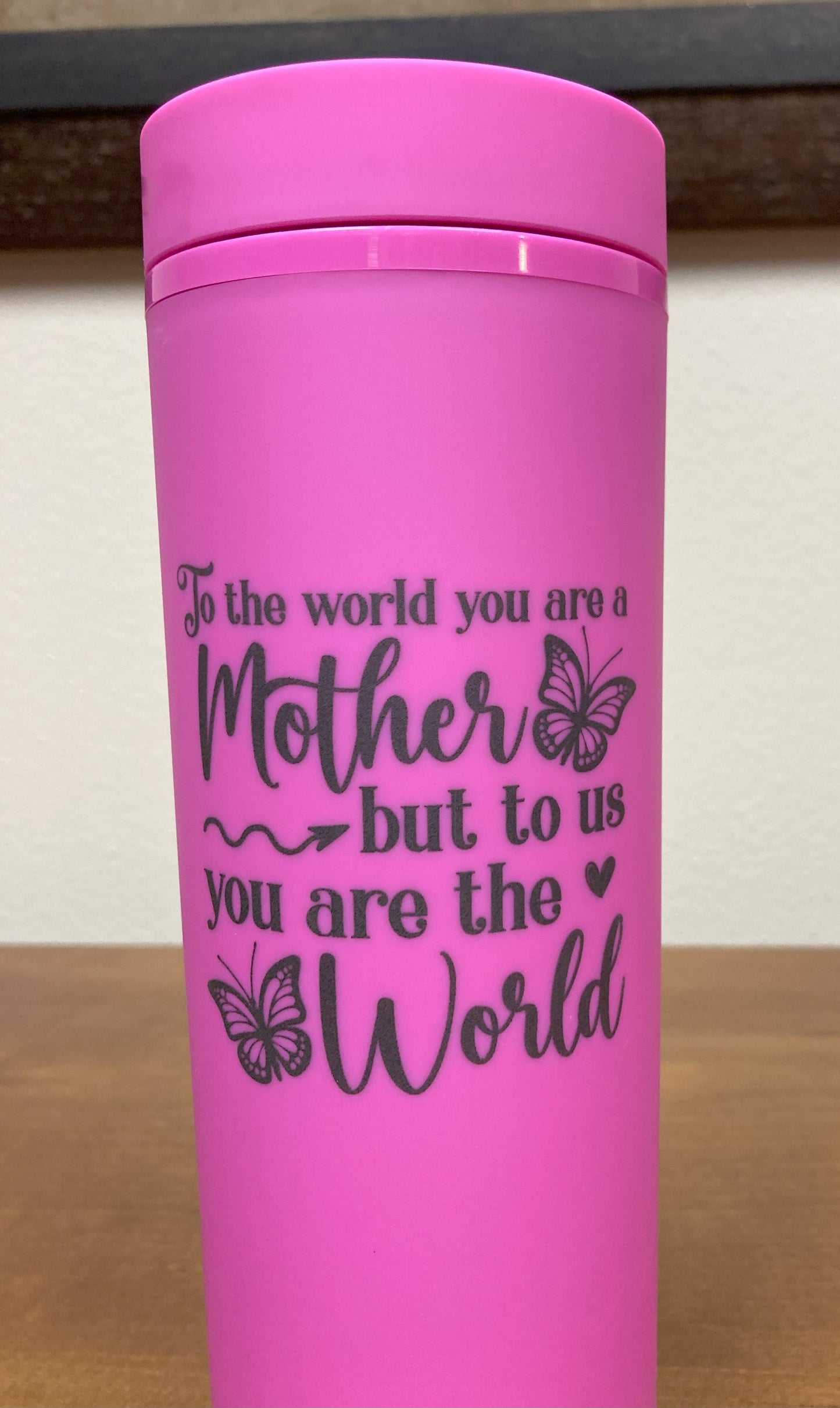 22 oz Pink Matte Skinny Tumbler