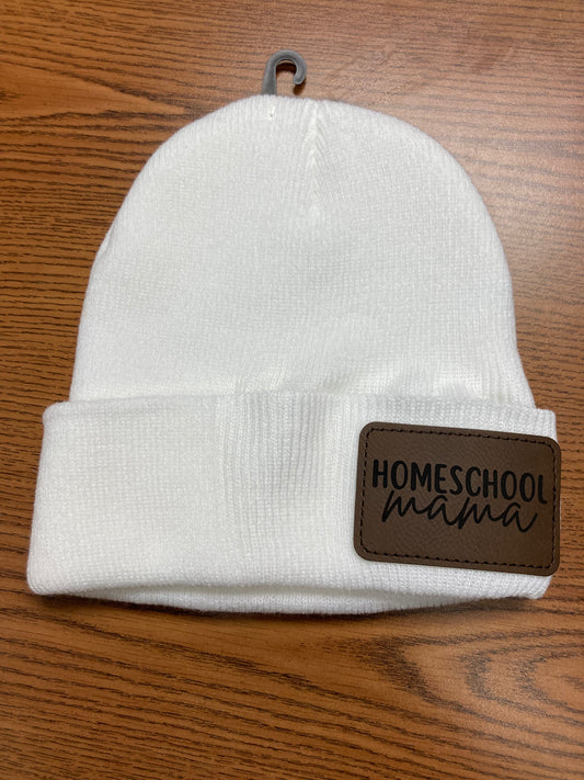 White Beanie with Homeschool Mom