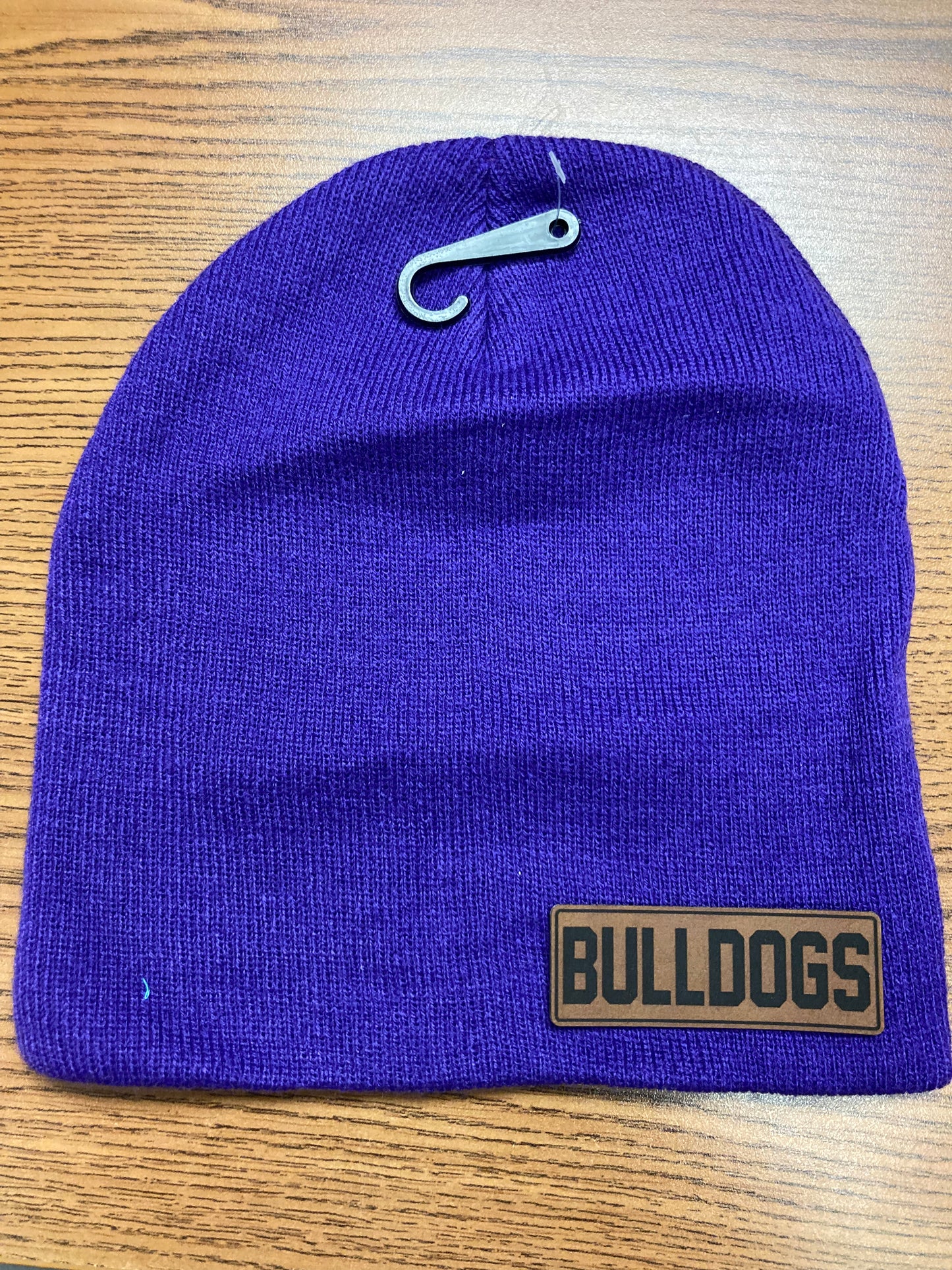 Purple Bulldog Beanie