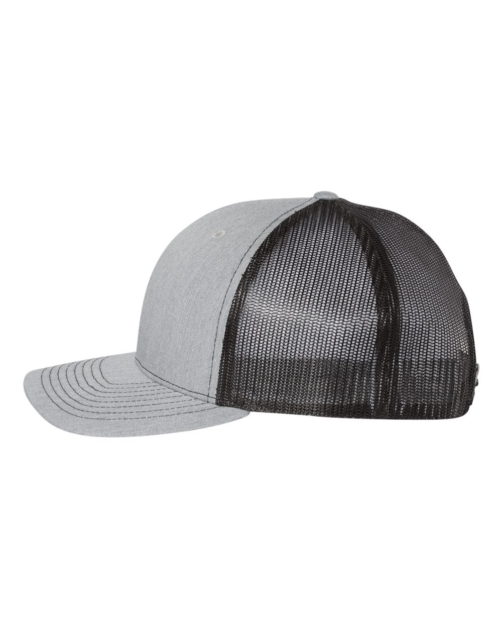 Richardson - Five-Panel Trucker Cap - 112FP - Heather Grey/Blk