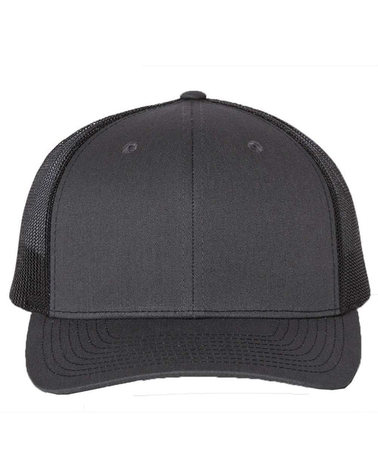 Richardson - Snapback Trucker Cap - 112--Charcoal/Black